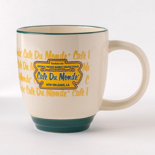 Cafe du Monde Tan and Green Coffee Mug