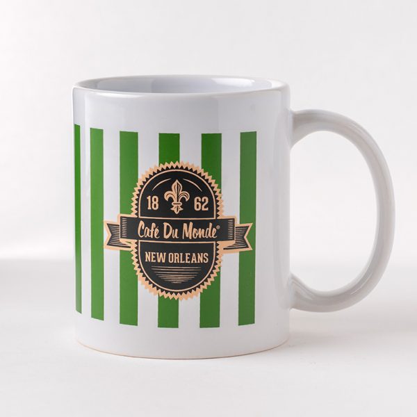Cafe du Monde Green Stripe Mug