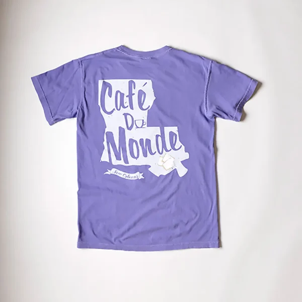 Cafe du Monde Comfort Colors Violet Tee Shirt