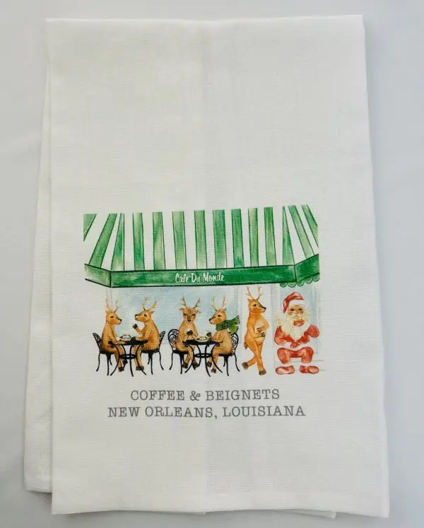 Christmas In New Orleans Kitchen Towel