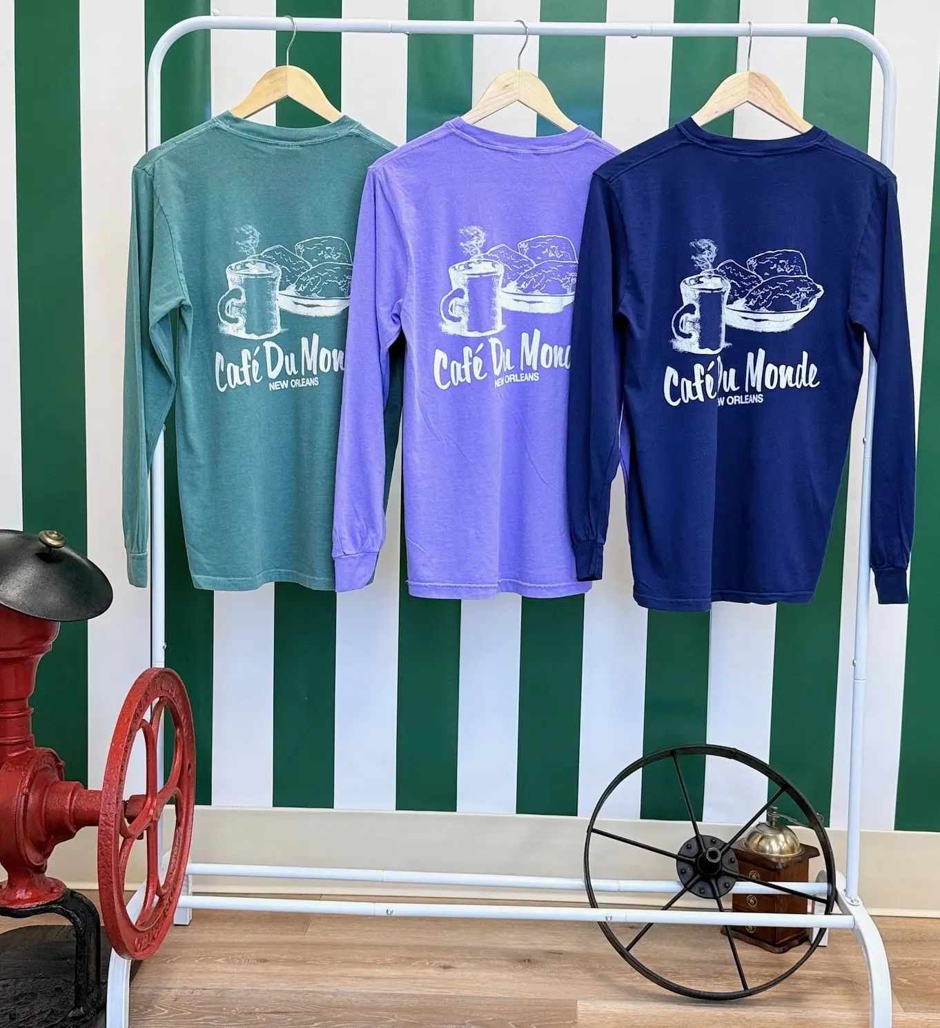 Coffee & Beignets Long Sleeve Shirt • Cafe Du Monde New Orleans