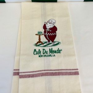 Santa and Beignets Christmas Towel