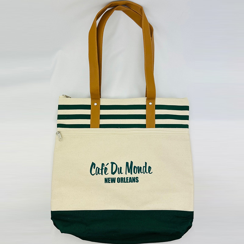 Green Stripe Tote • Cafe Du Monde New Orleans