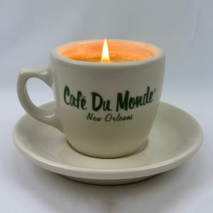 Cafe du Monde Cup and Saucer Candle