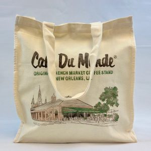 Closeup view of Cafe du Monde Vintage Tote Bag