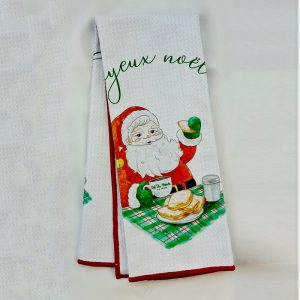 Cafe du Monde Joyeaux Noel Santa Kitchen Towel