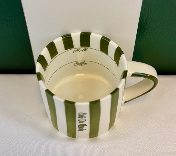 Green Stripe Cup & Saucer - Image 2
