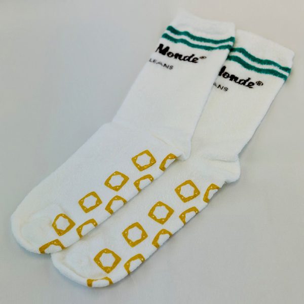 Cafe du Monde Fuzzy Socks with bottom grip