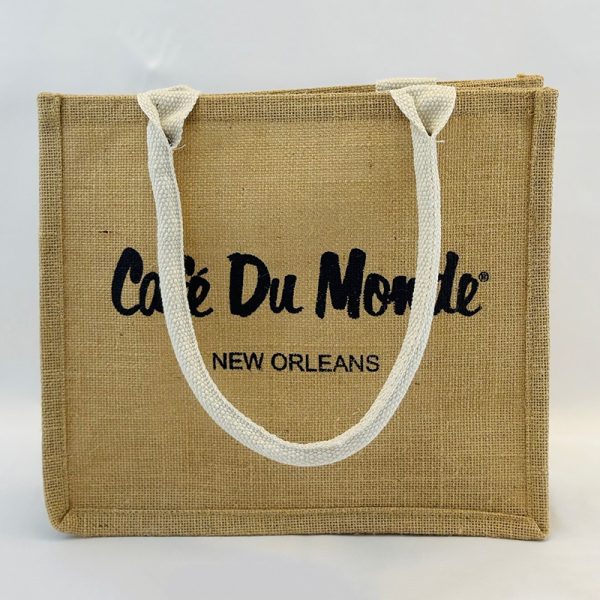 Front of Cafe du Monde Small Jute Tote