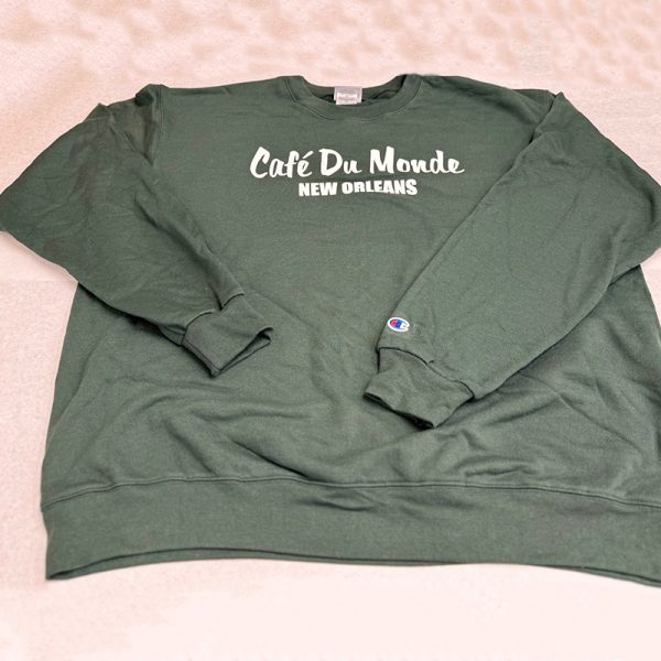 Cafe du Monde Green Cafe Script Sweatshirt