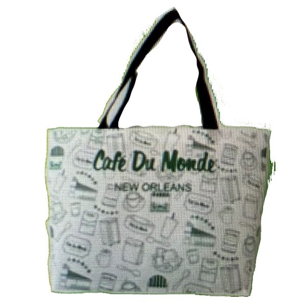 Cafe du Monde promotional tote bag in white
