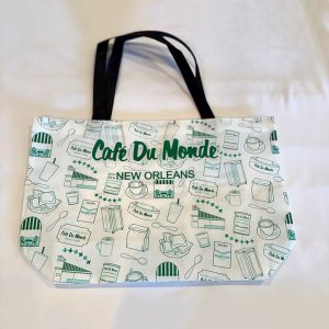 Cafe du Monde promotional tote bag in white