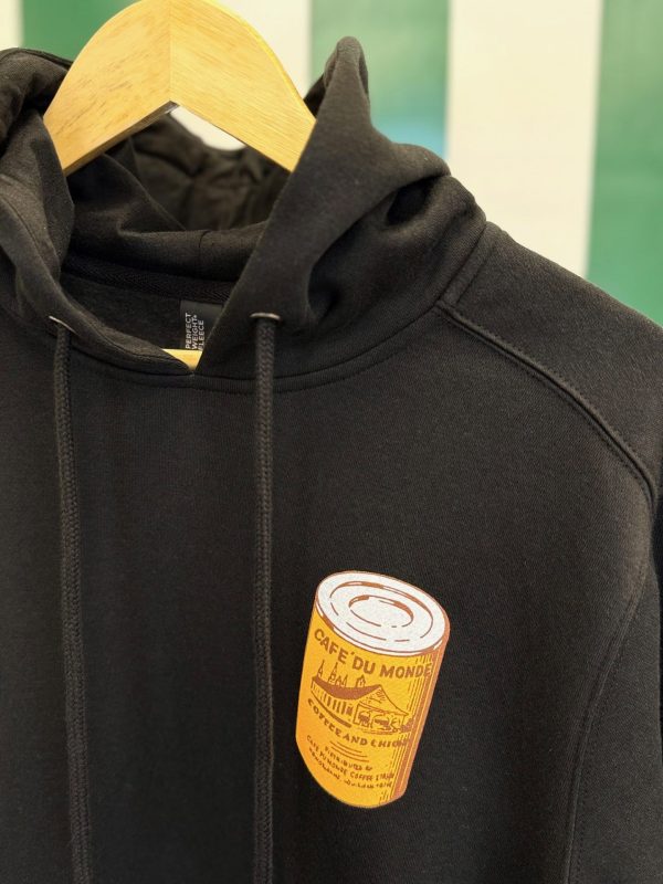 Jet Black Hoodie with Coffee Can - Image 2