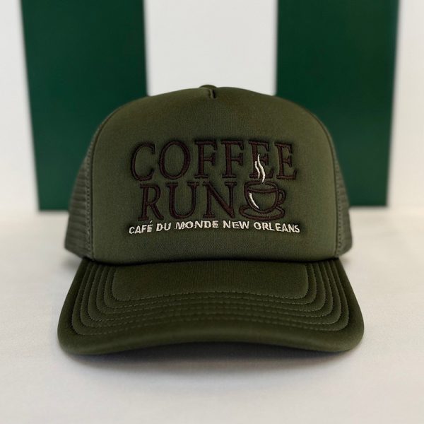 Cafe du Monde New Orleans Olive Coffee Run Cap