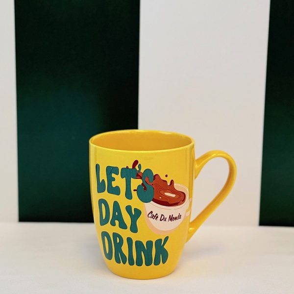 Cafe du Monde Let's Day Drink Mug in Yellow