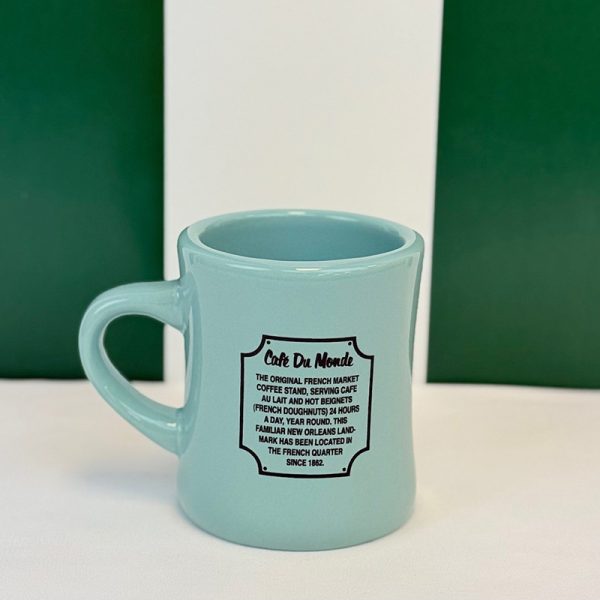 Back of Cafe du Monde Mint Diner Mug