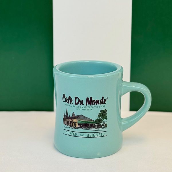Front of Cafe du Monde Mint Diner Mug