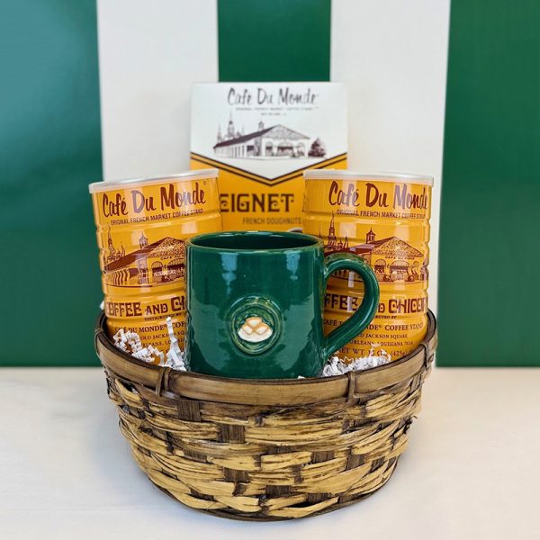 Cafe du Monde Old Metairie Gift Basket with Peacock Mug