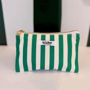 Cafe du Monde Green Stripe Pouch