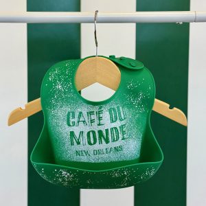 Cafe du Monde Silicone Bib on a hanger