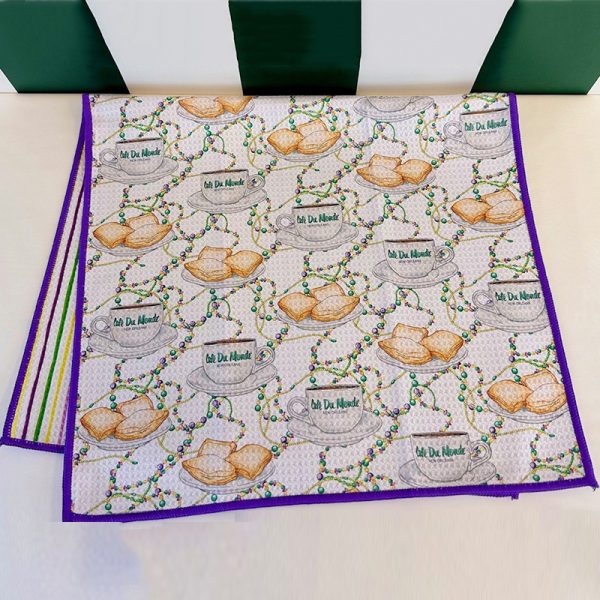 Cafe du Monde Beads and Beignets Towel