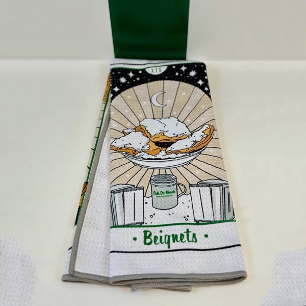 Back of Cafe du Monde Tarot Double Sided Towel