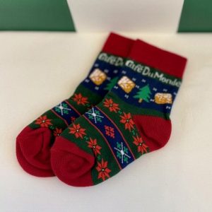 Pair of Cafe du Monde Baby Beignet Bliss Socks