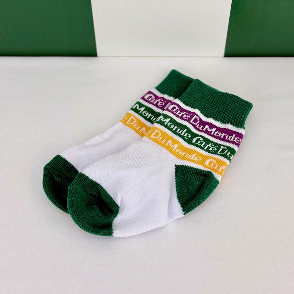 Cafe du Monde Baby Mardi Gras Socks