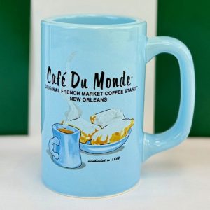 Cafe du Monde Coffee and Beignets Blue Coffee Mug
