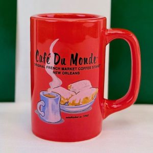 Cafe du Monde Coffee and Beignets Red Coffee Mug