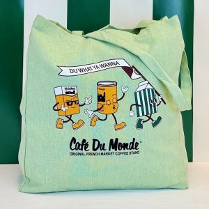 Front View of Cafe du Monde Do What Ya Wanna Tote Bag